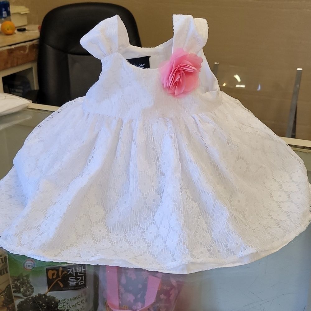 Eyelet lace formal baby